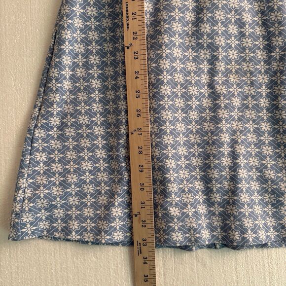 Draper James Honeycomb Floral Persley Ponte Dress Medium Blue and‎ White - Picture 6 of 16